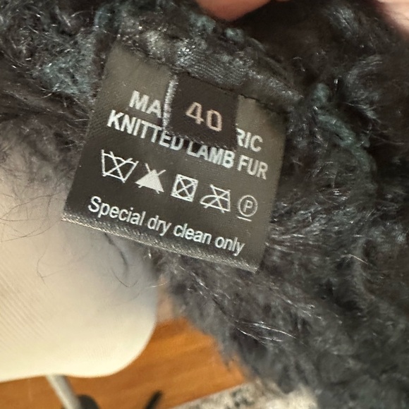 RAVN black 100% knitted lamb fur jacket size M - Picture 7 of 8